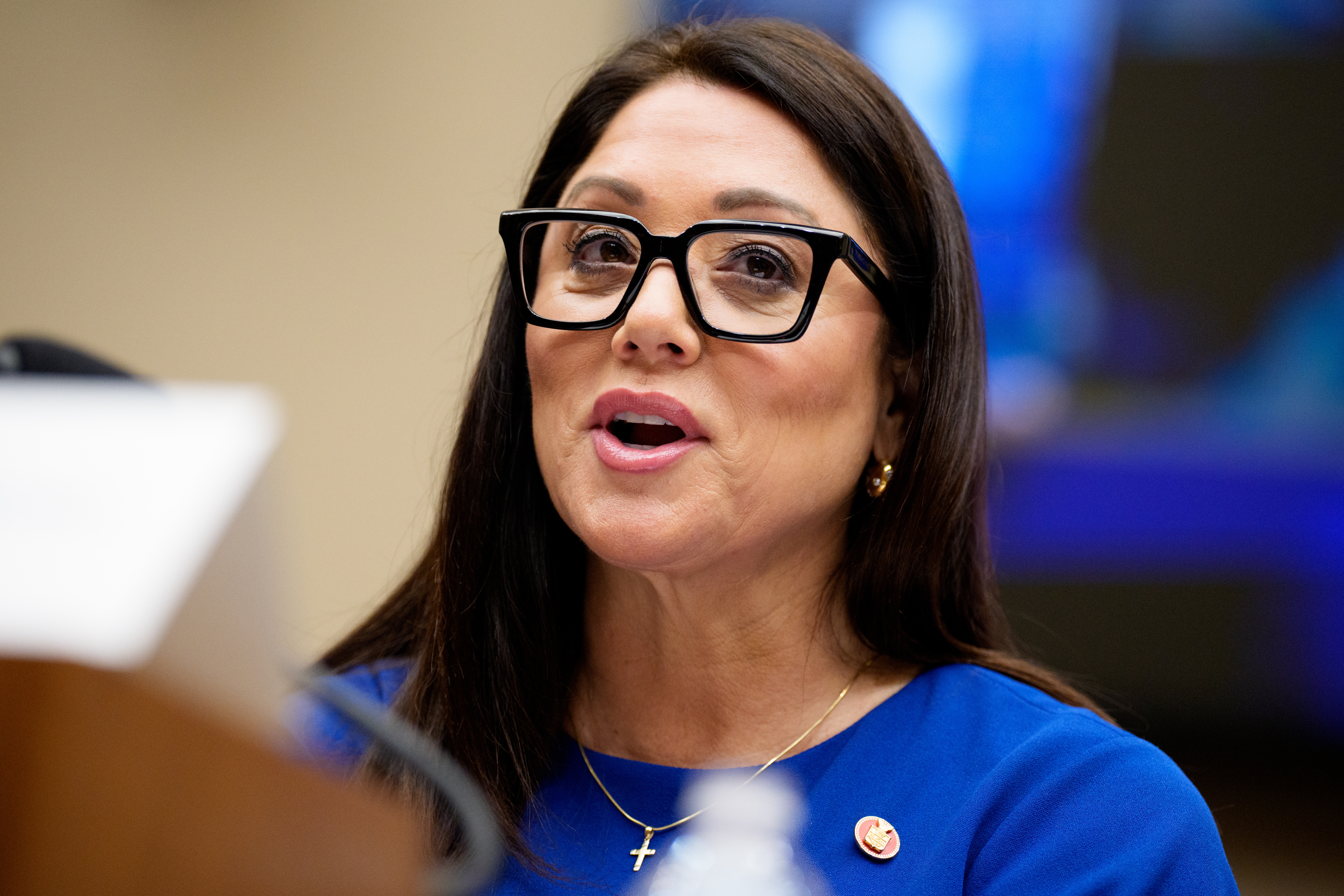 Former Labor Secretary Lori Chavez-DeRemer speaks during a hearing on Capitol Hill on June 5, 2025 in Washington, D.C.